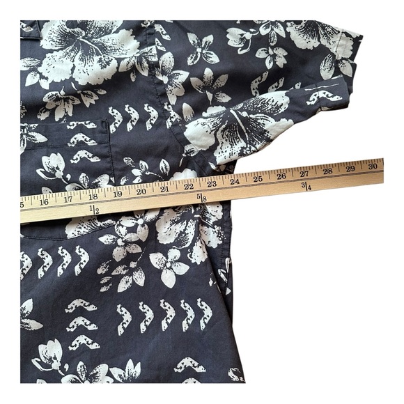 GAP Blue and White Hawaiian Floral Men's Shirt Size Large - Picture 4 of 4